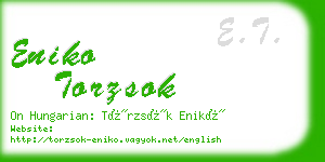 eniko torzsok business card